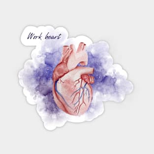 WORK HEART Sticker